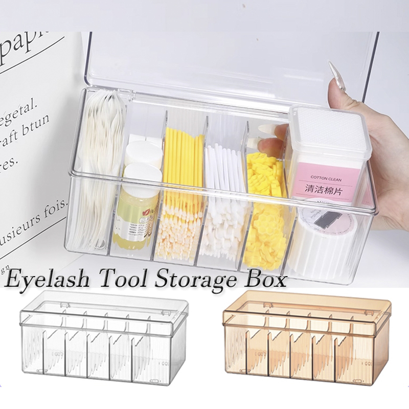 Beauty Makeup Organizer - رف عرض منظم تجميل الرموش الشفاف،