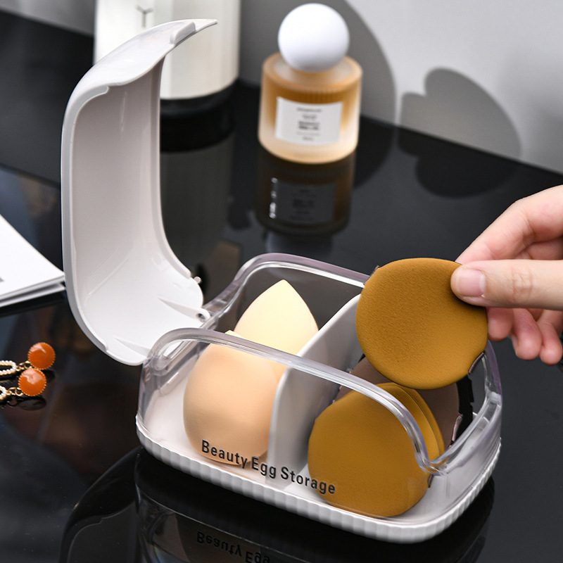 Beauty Makeup Organizer - صندوق تخزين إسفنجة المكياج مع غطاء
