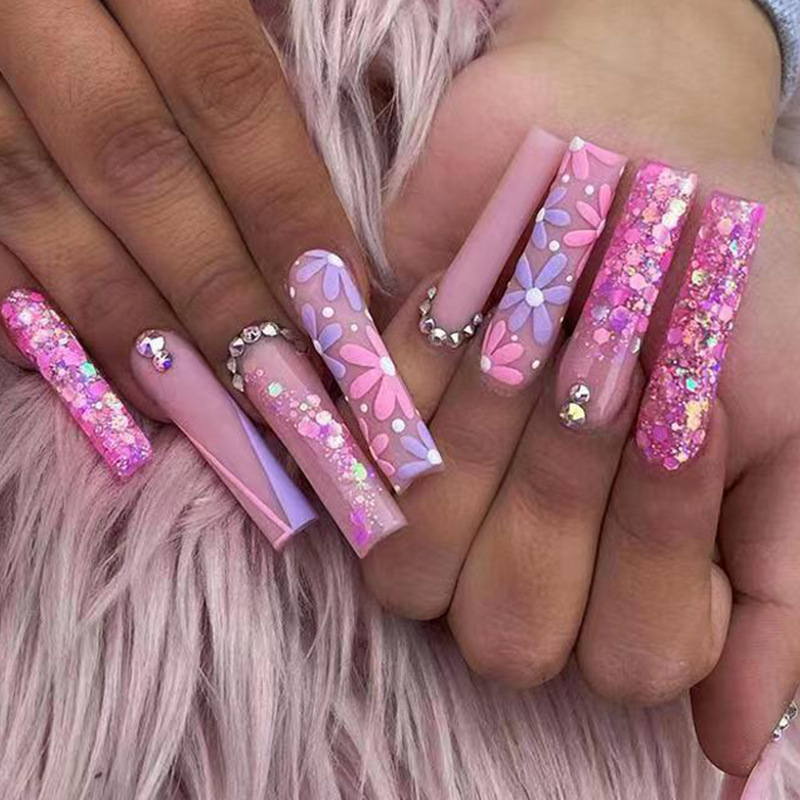 Nail Extension Tips - 24 قطعة طويلة الباليه الأظافر كاذبة