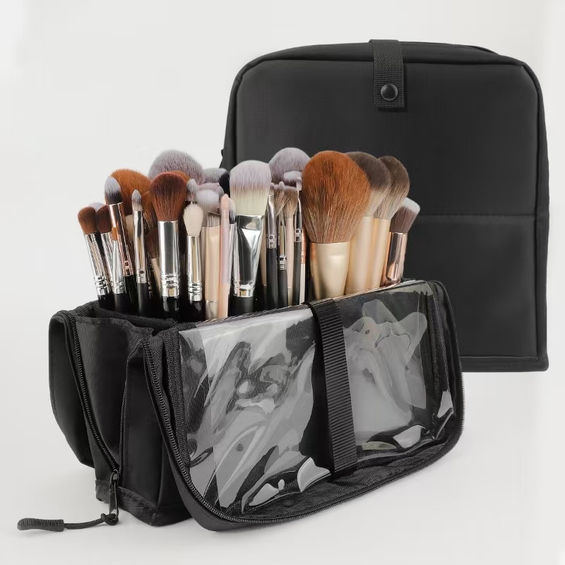 حقيبة مكياج كبيرة سوداء قابلة  - مراجعة Beauty Makeup Organizer وسعره