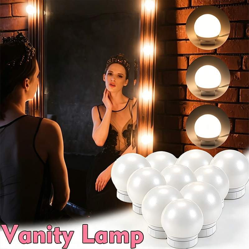 طقم 10 مصابيح LED لمرآة الزينة - مراجعة Beauty Makeup Desk وسعره