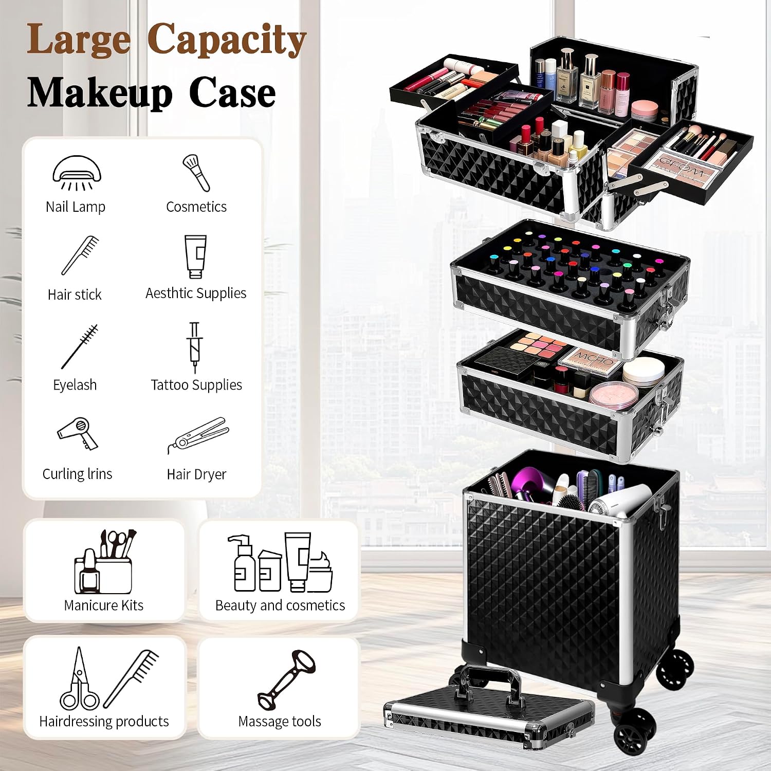 حقيبة مكياج متحركة، صندوق أمتع - مراجعة Beauty Makeup Organizer وسعره