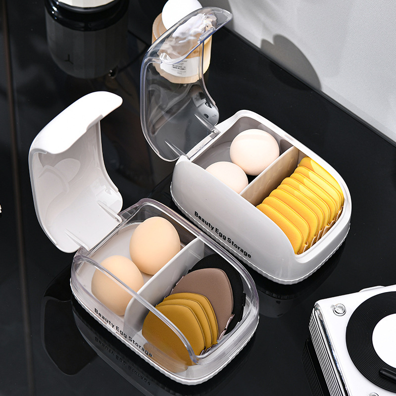 صندوق تخزين إسفنجة المكياج مع  - مراجعة Beauty Makeup Organizer وسعره