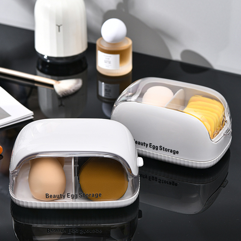 صندوق تخزين إسفنجة المكياج مع  - مراجعة Beauty Makeup Organizer وسعره