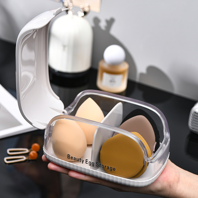 صندوق تخزين إسفنجة المكياج مع  - مراجعة Beauty Makeup Organizer وسعره