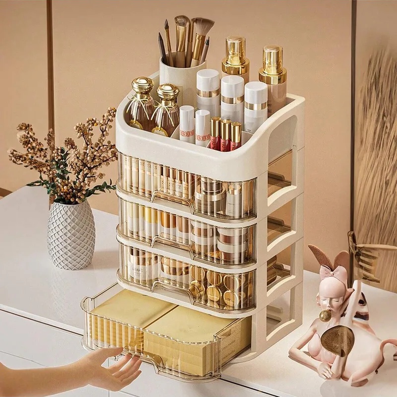 منظم مكياج بسعة كبيرة، صندوق ت - مراجعة Beauty Makeup Desk وسعره