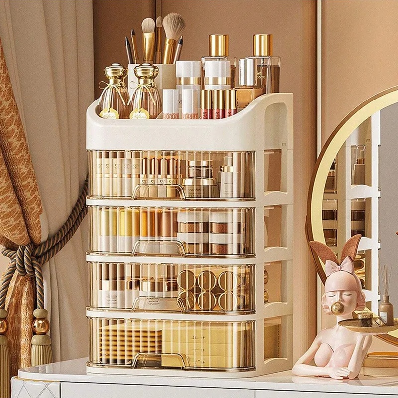 منظم مكياج بسعة كبيرة، صندوق ت - مراجعة Beauty Makeup Desk وسعره